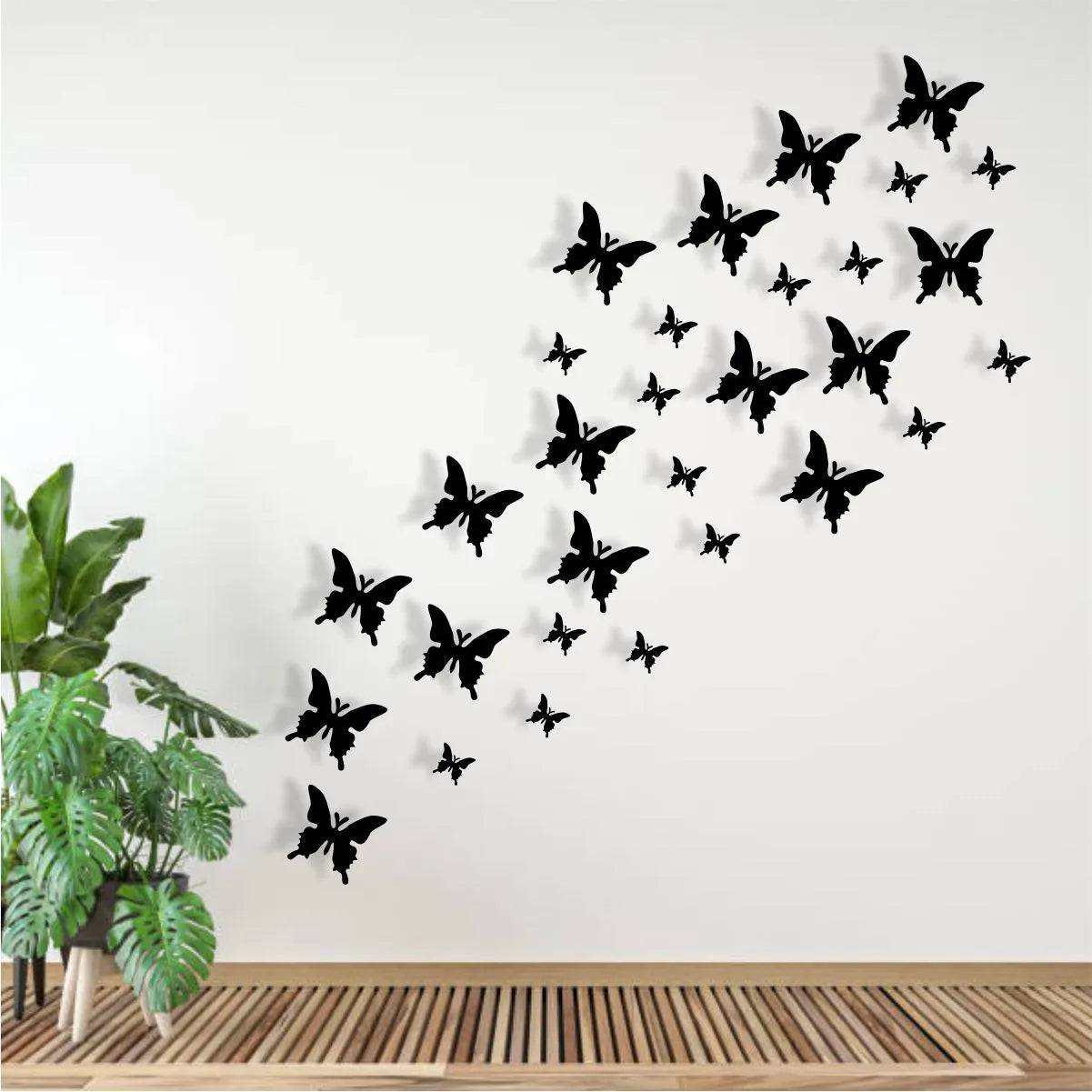 Pack of 30 Wooden Butterfly for Wall Décor