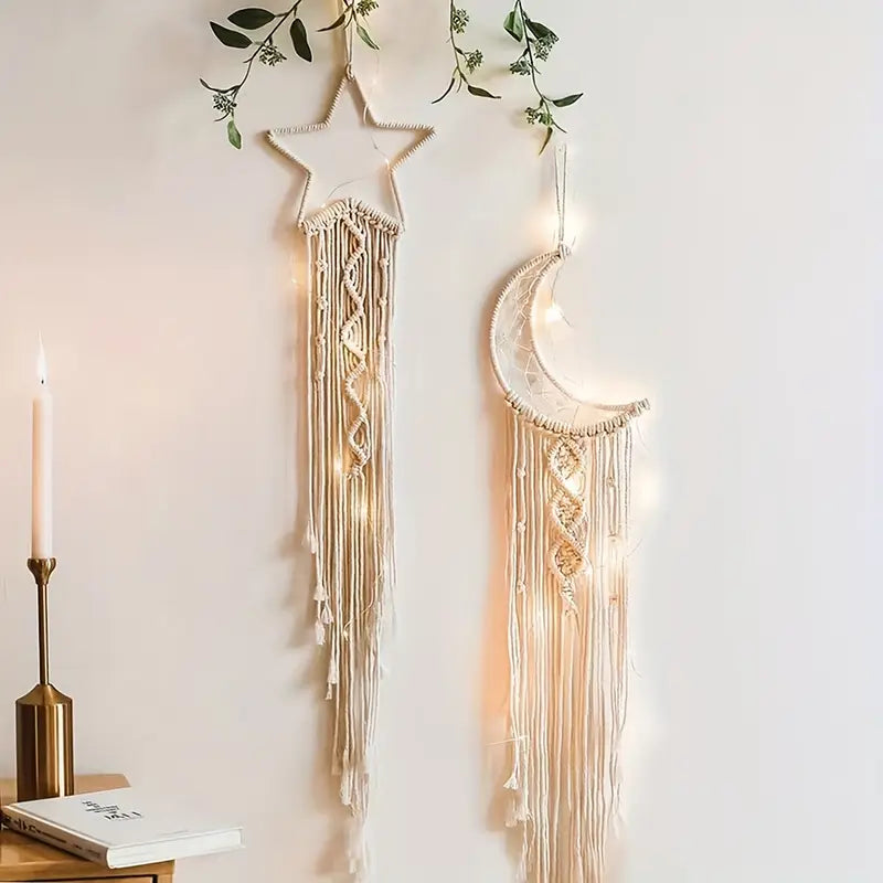 2pcs Star Moon Combination Room Wall Decoration